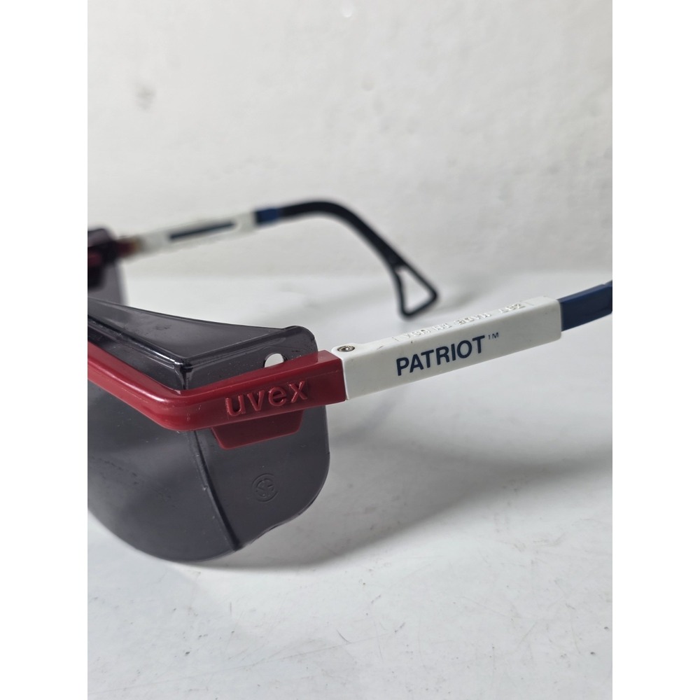 UVEX Astrospec 3000 Z87 Made In USA  Patriot Frame Dark Lens Safety Glasses